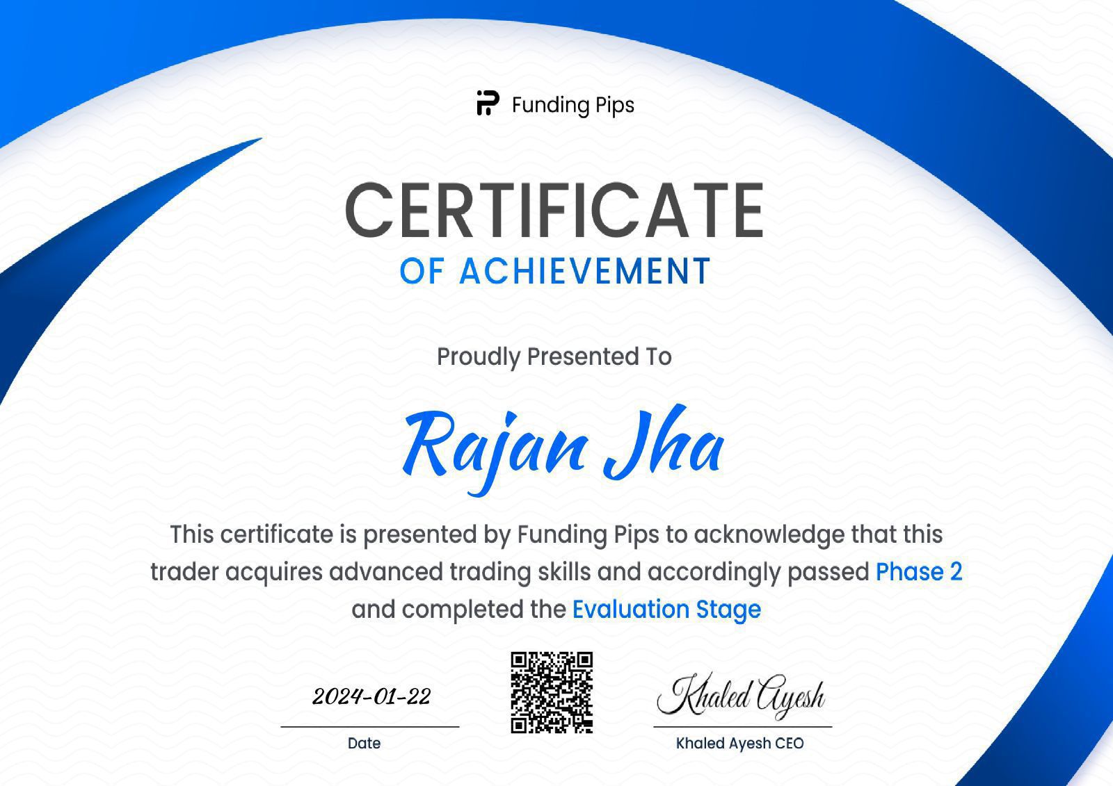 Certificate No 12