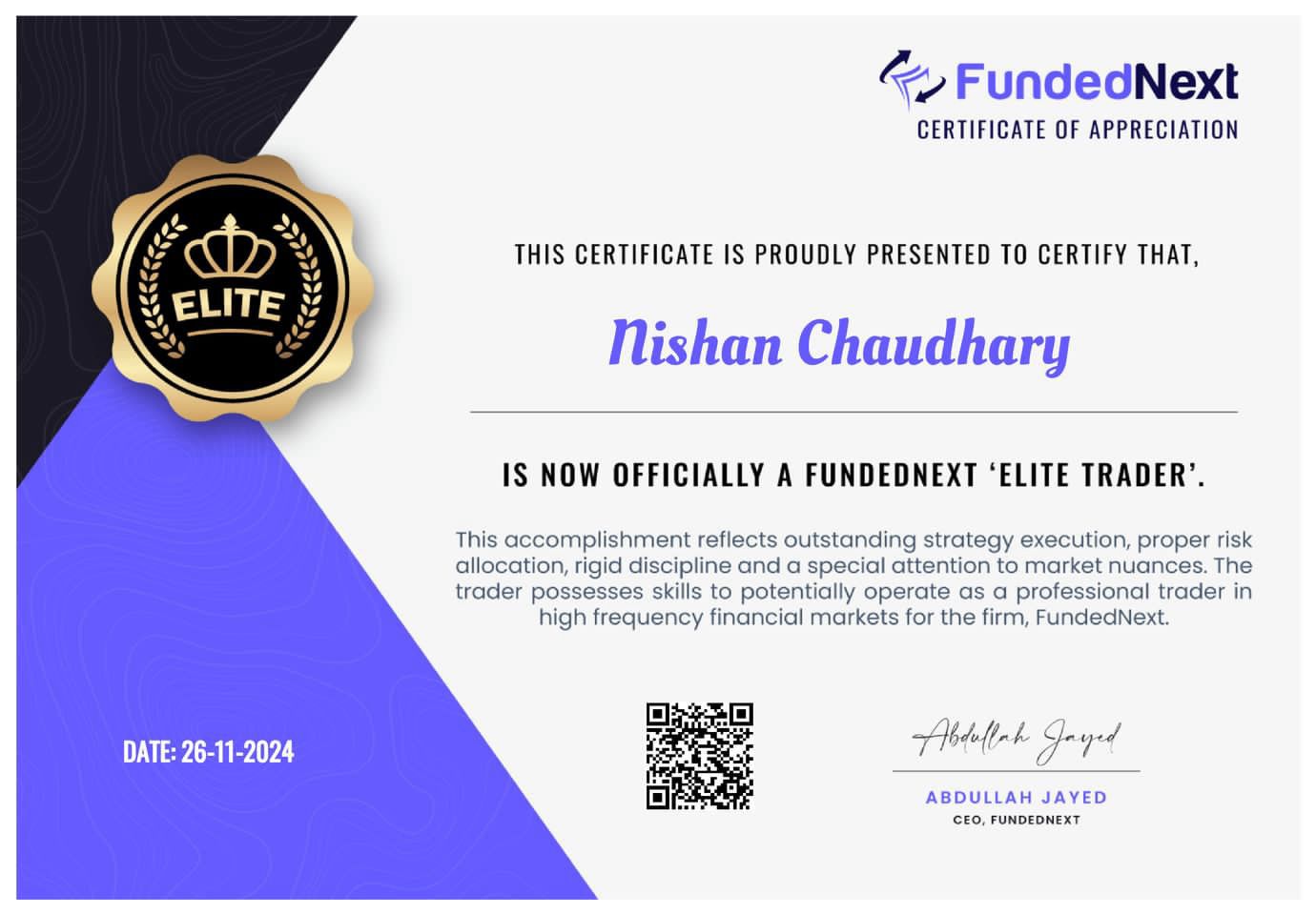Certificate No 46